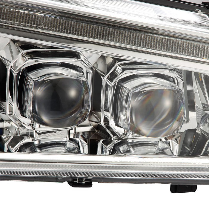 AlphaRex (NOVA-Series) (03-06) Chevrolet Silverado Projector Headlights with LED Bumper Lights - Chrome