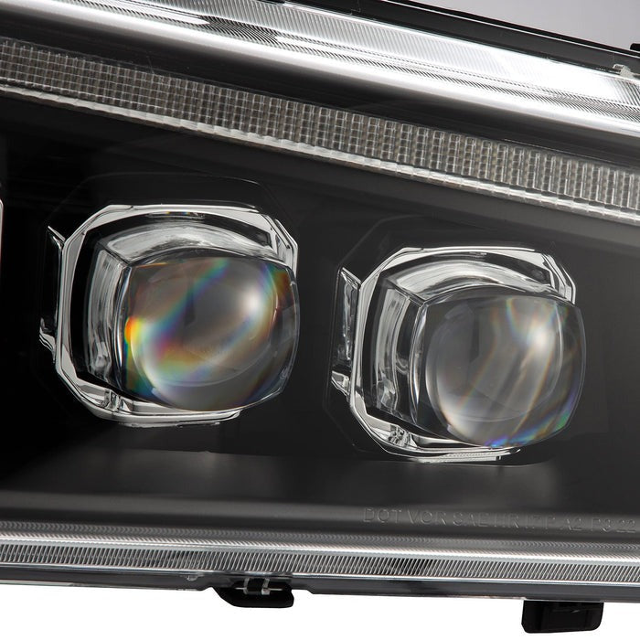 AlphaRex (NOVA-Series) (03-06) Chevrolet Silverado Projector Headlights with LED Bumper Lights - Black