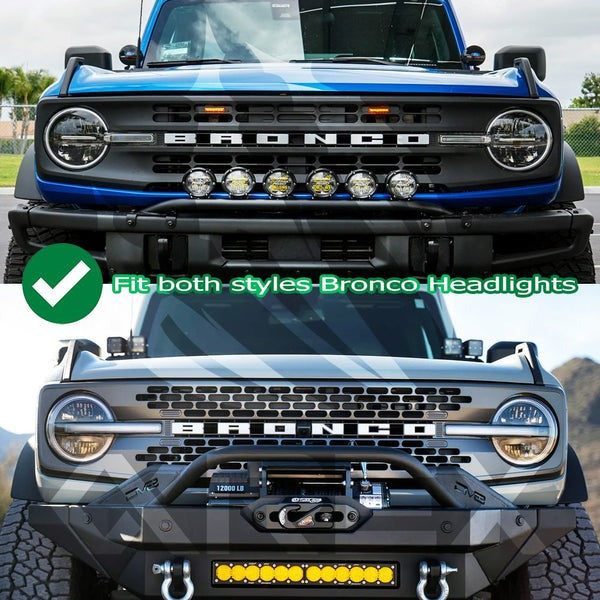 AlphaRex (NOVA-Series) (21+) Ford Bronco Projector Headlights - Alpha-Black