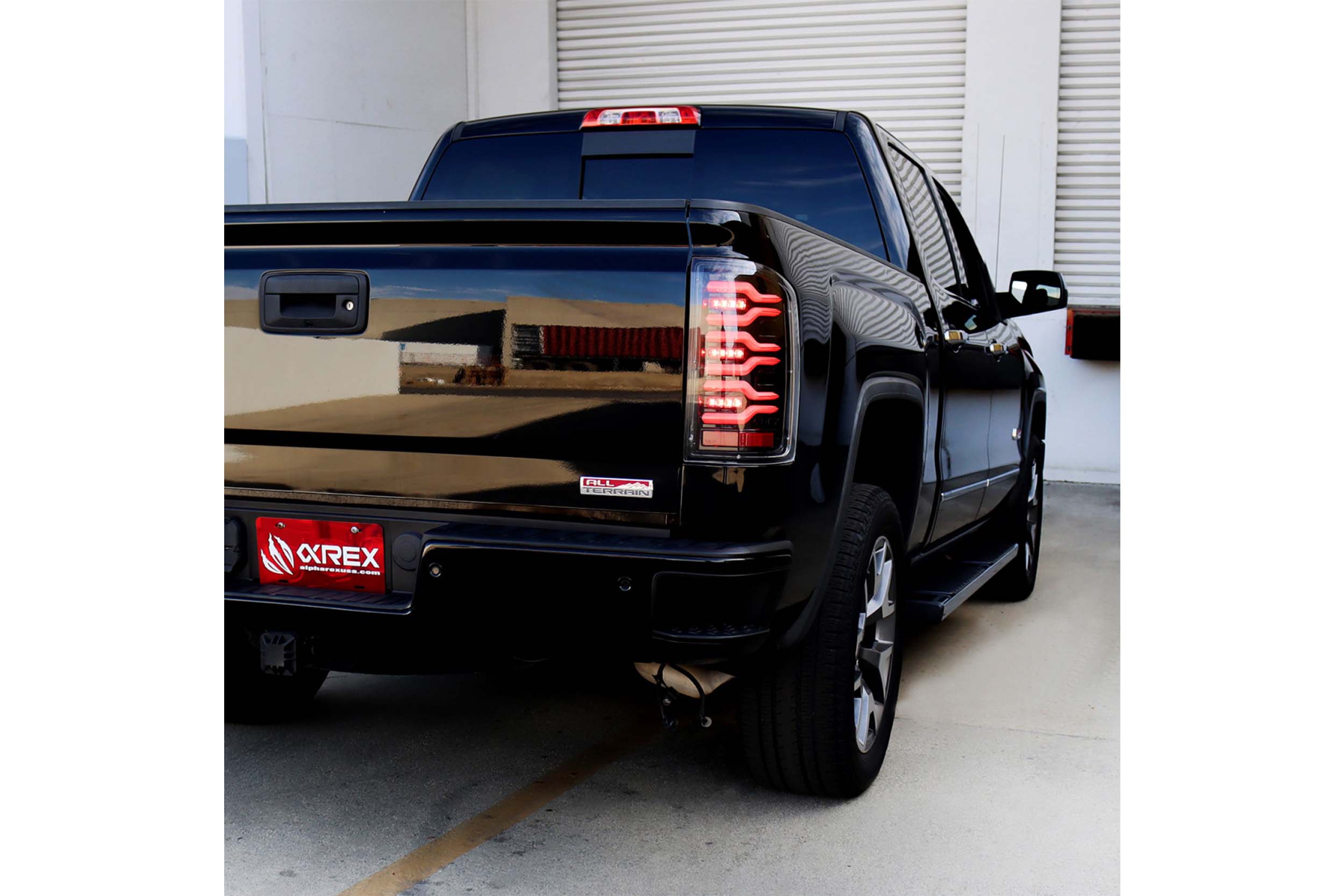 AlphaRex (LUXX-Series) (14-18) GMC Sierra LED Tail Lights - Alpha Black
