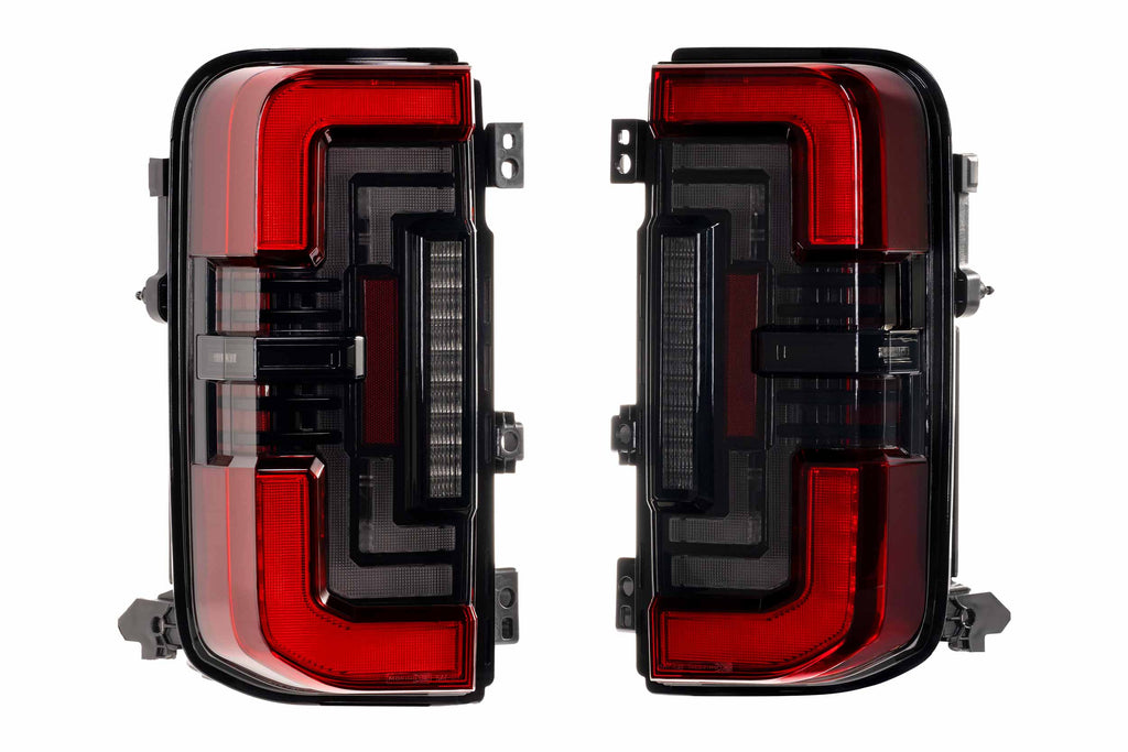 XB LED Tail Lights: Ford Bronco (21+ / Red Lens / Set)