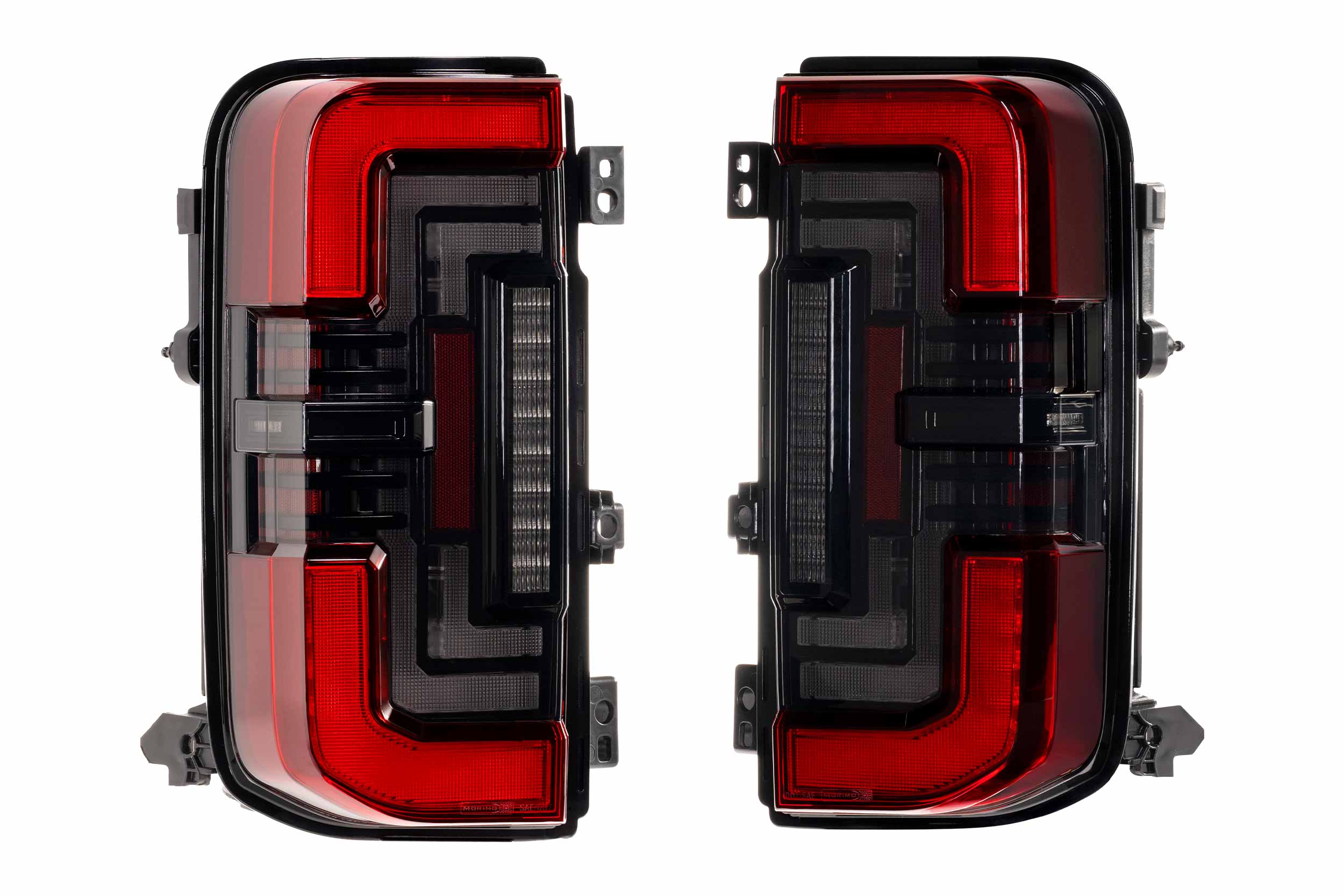 XB LED Tail Lights: Ford Bronco (21+ / Red Lens / Set)
