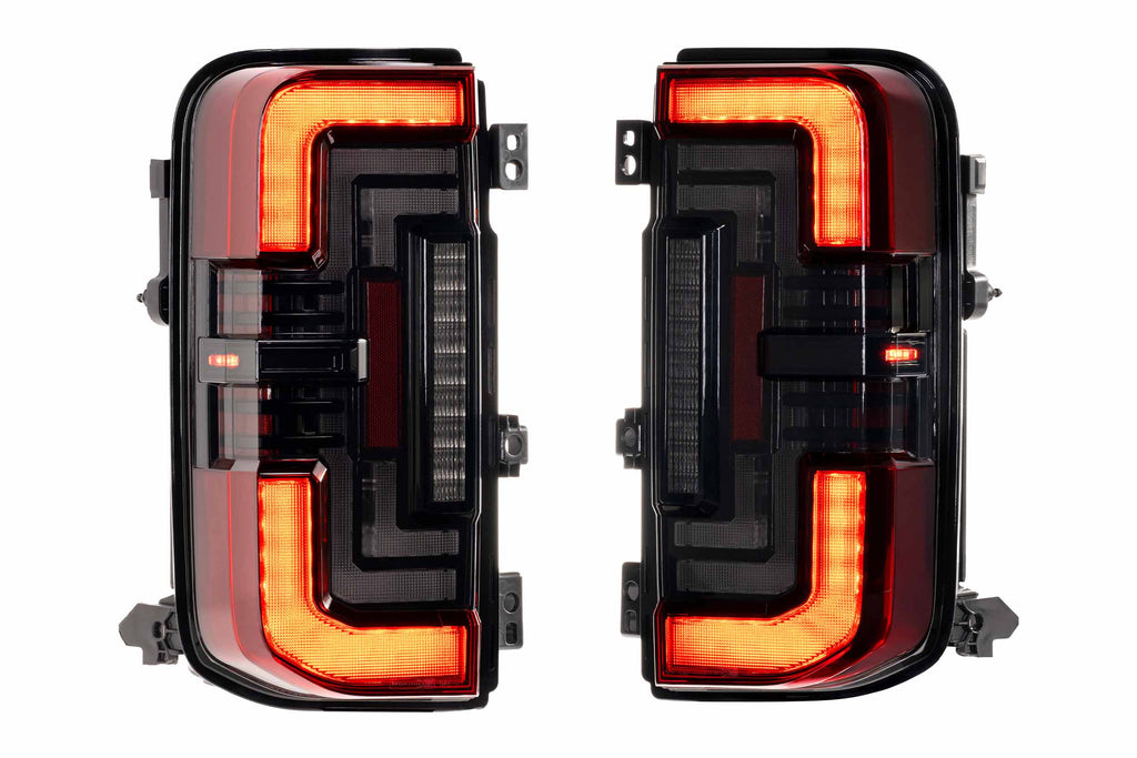 XB LED Tail Lights: Ford Bronco (21+ / Red Lens / Set)