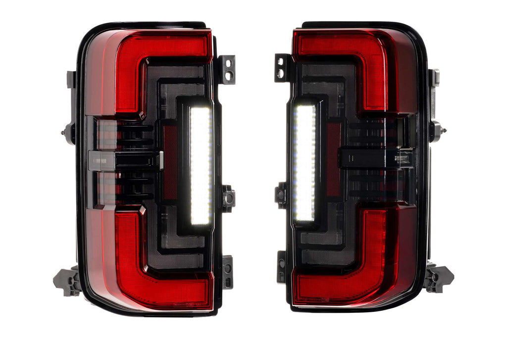 XB LED Tail Lights: Ford Bronco (21+ / Red Lens / Set)