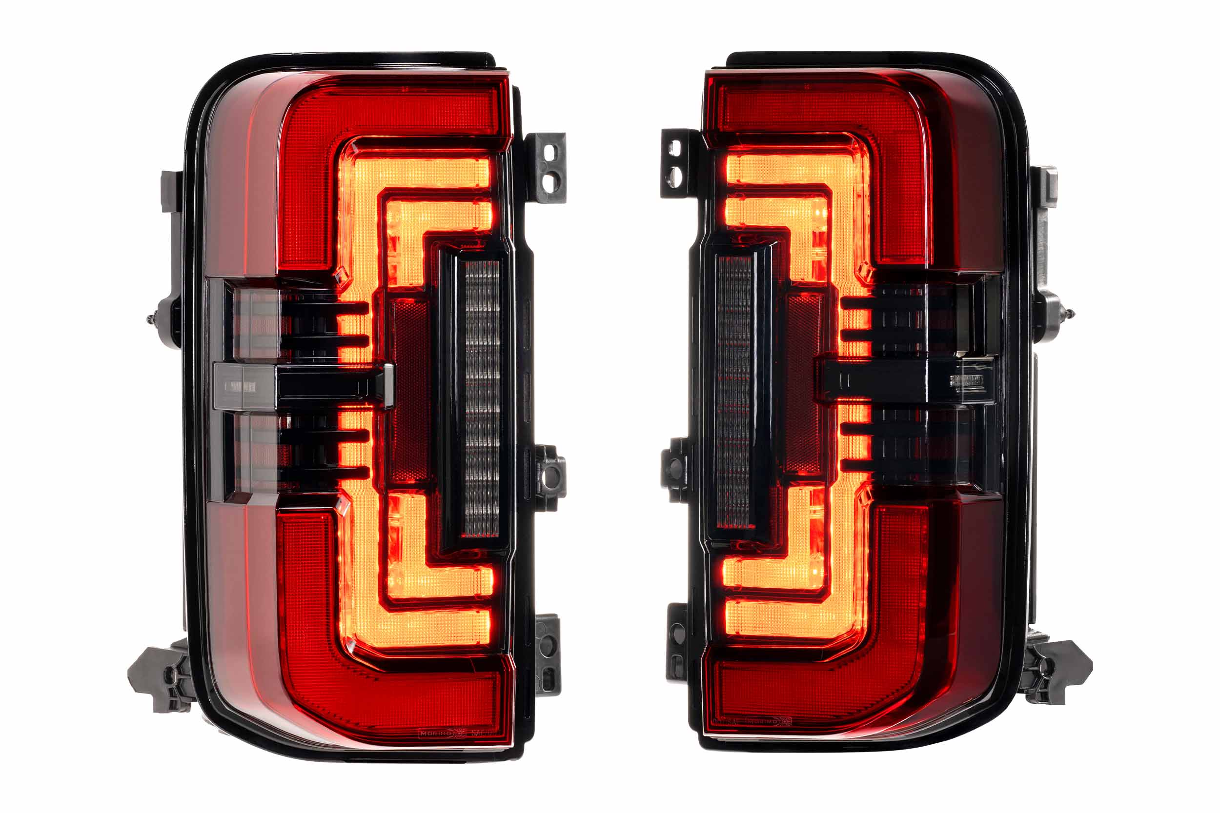 XB LED Tail Lights: Ford Bronco (21+ / Red Lens / Set)