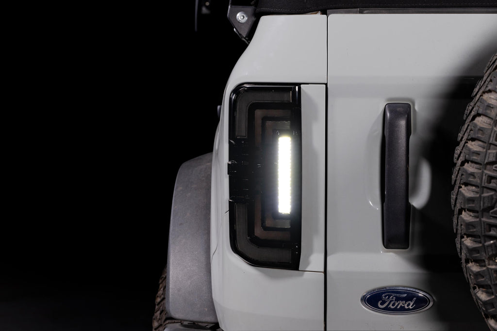 XB LED Tail Lights: Ford Bronco (21+ / Red Lens / Set)