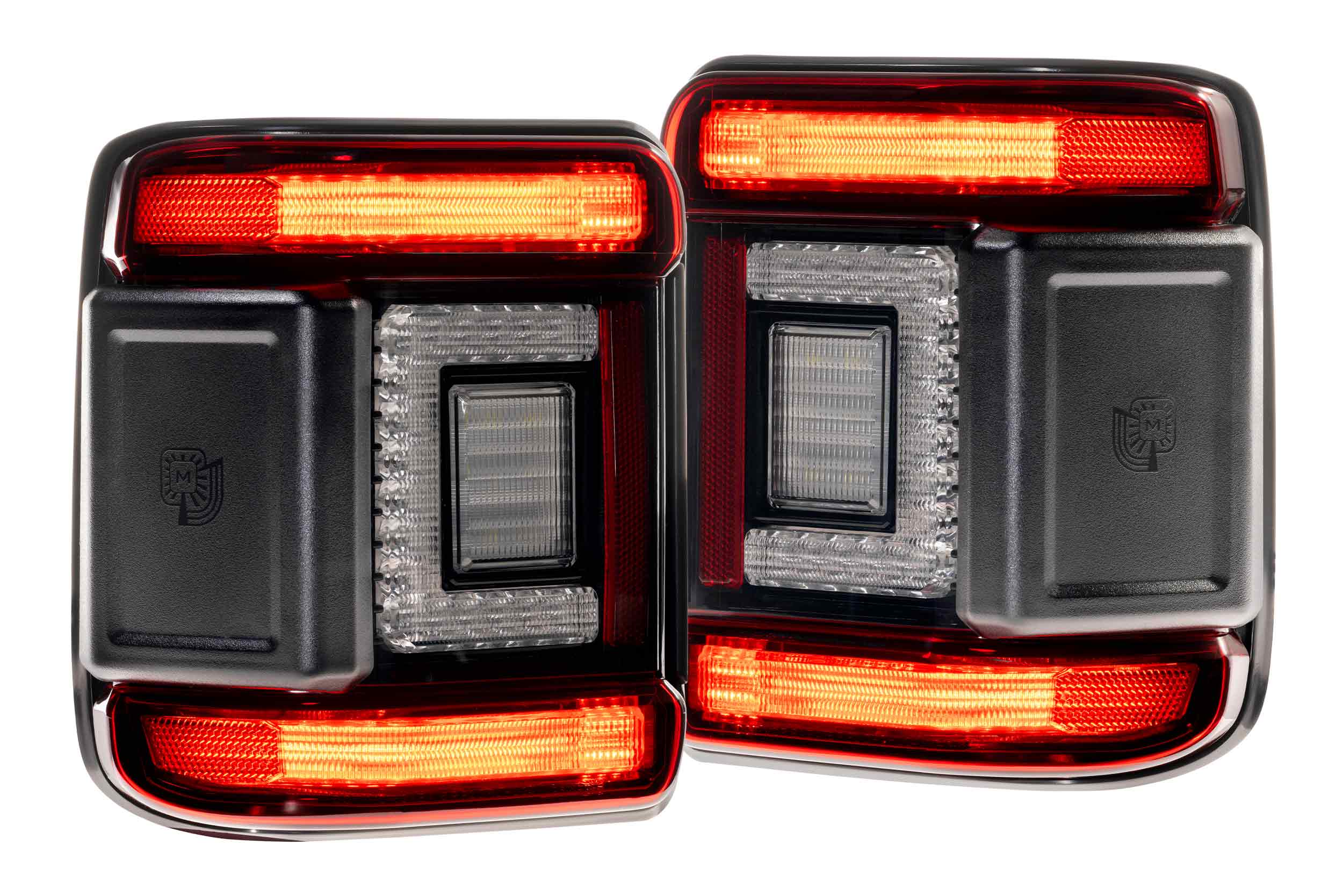 XB LED Tail Lights: Jeep Wrangler JL (18+ / Red Lens / Set)