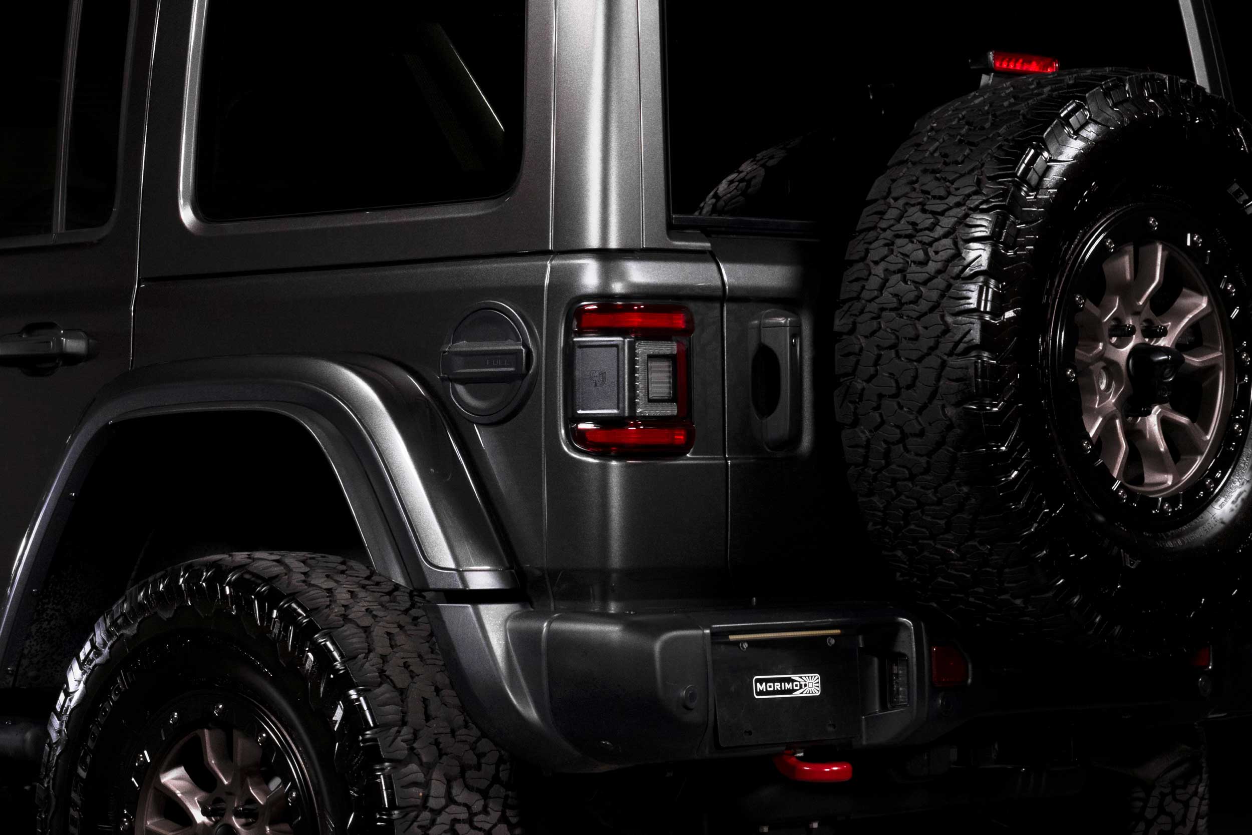XB LED Tail Lights: Jeep Wrangler JL (18+ / Red Lens / Set)