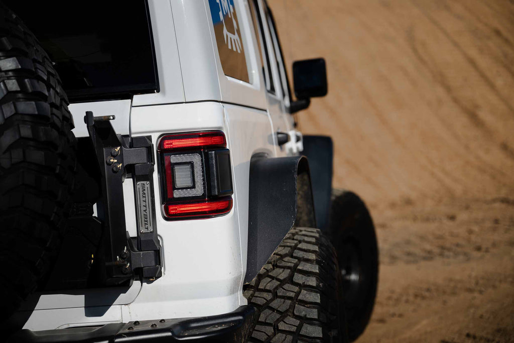 XB LED Tail Lights: Jeep Wrangler JL (18+ / Red Lens / Set)