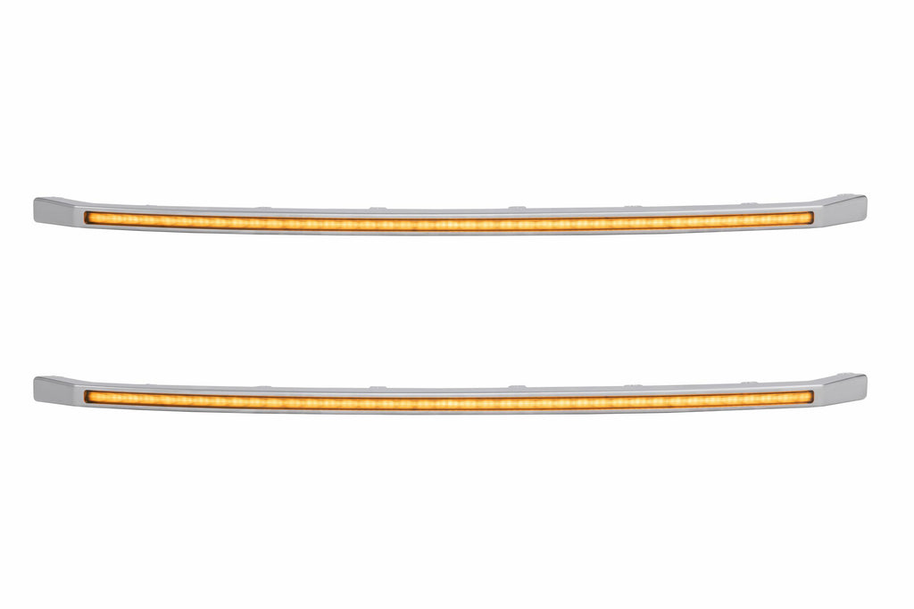 XBG LED DRL Grille Inserts: Ford Super Duty Platinum (20-22 / Amber DRL / Set)