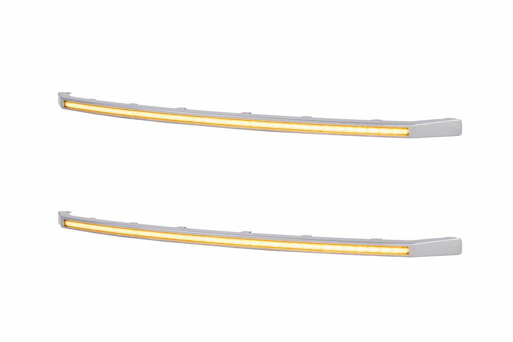 XBG LED DRL Grille Inserts: Ford Super Duty Platinum (20-22 / Amber DRL / Set)