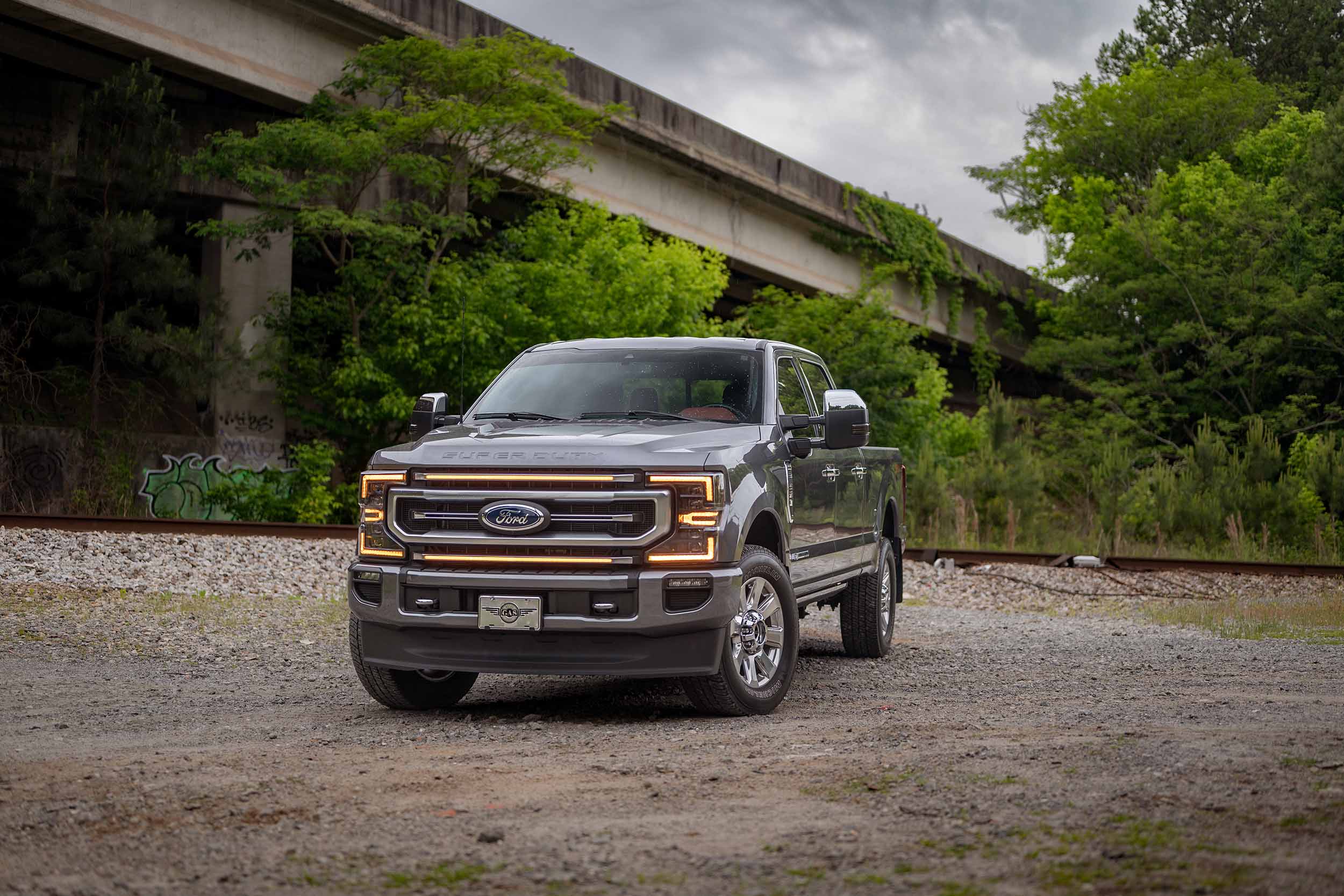 XBG LED DRL Grille Inserts: Ford Super Duty Platinum (20-22 / Amber DRL / Set)