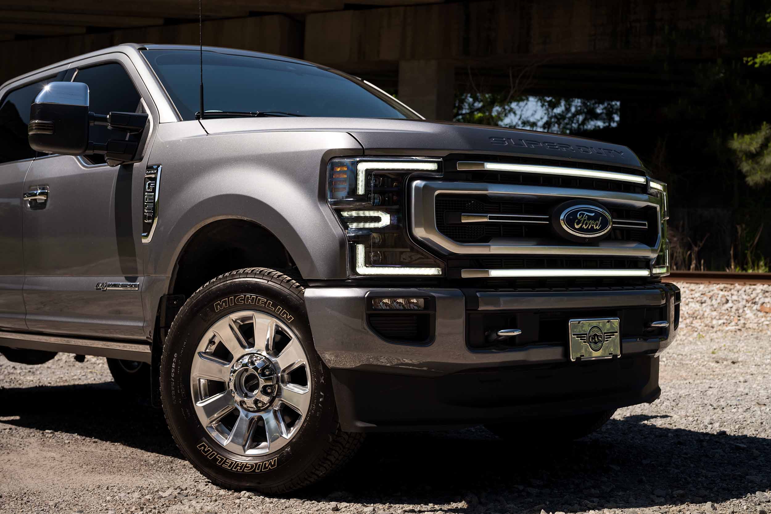 XBG LED DRL Grille Inserts: Ford Super Duty Platinum (20-22 / White DRL / Set)