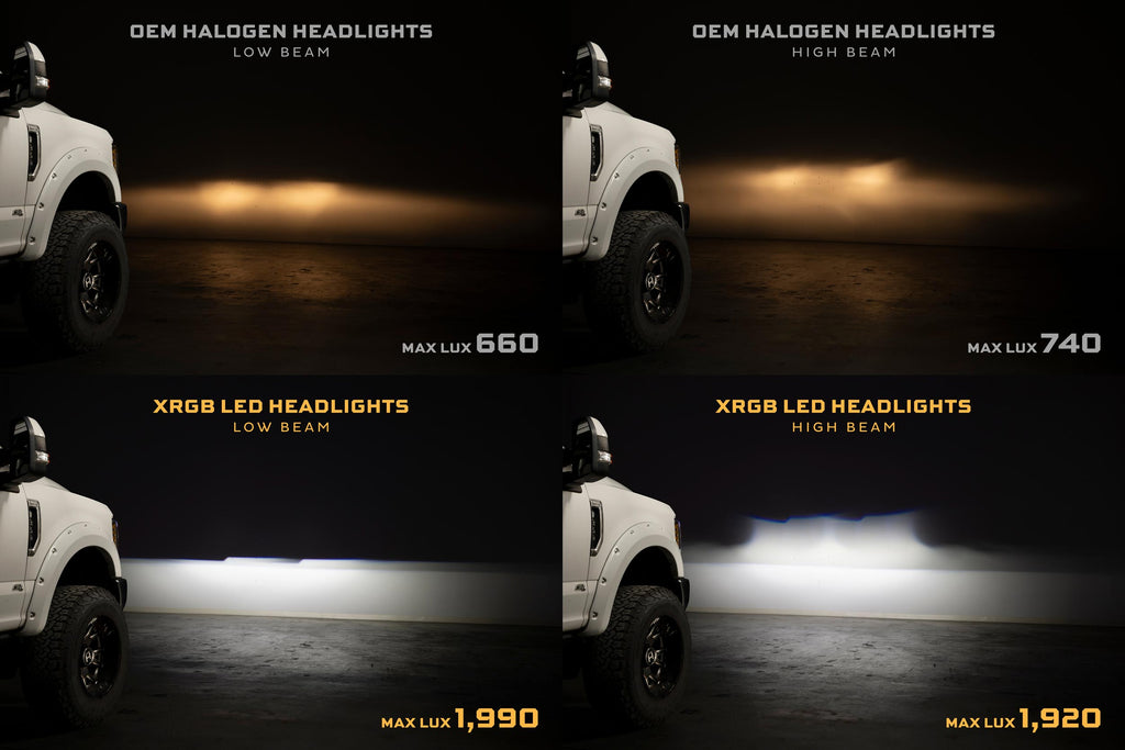 XRGB LED Headlights: 17-19 Ford Super Duty (Set)