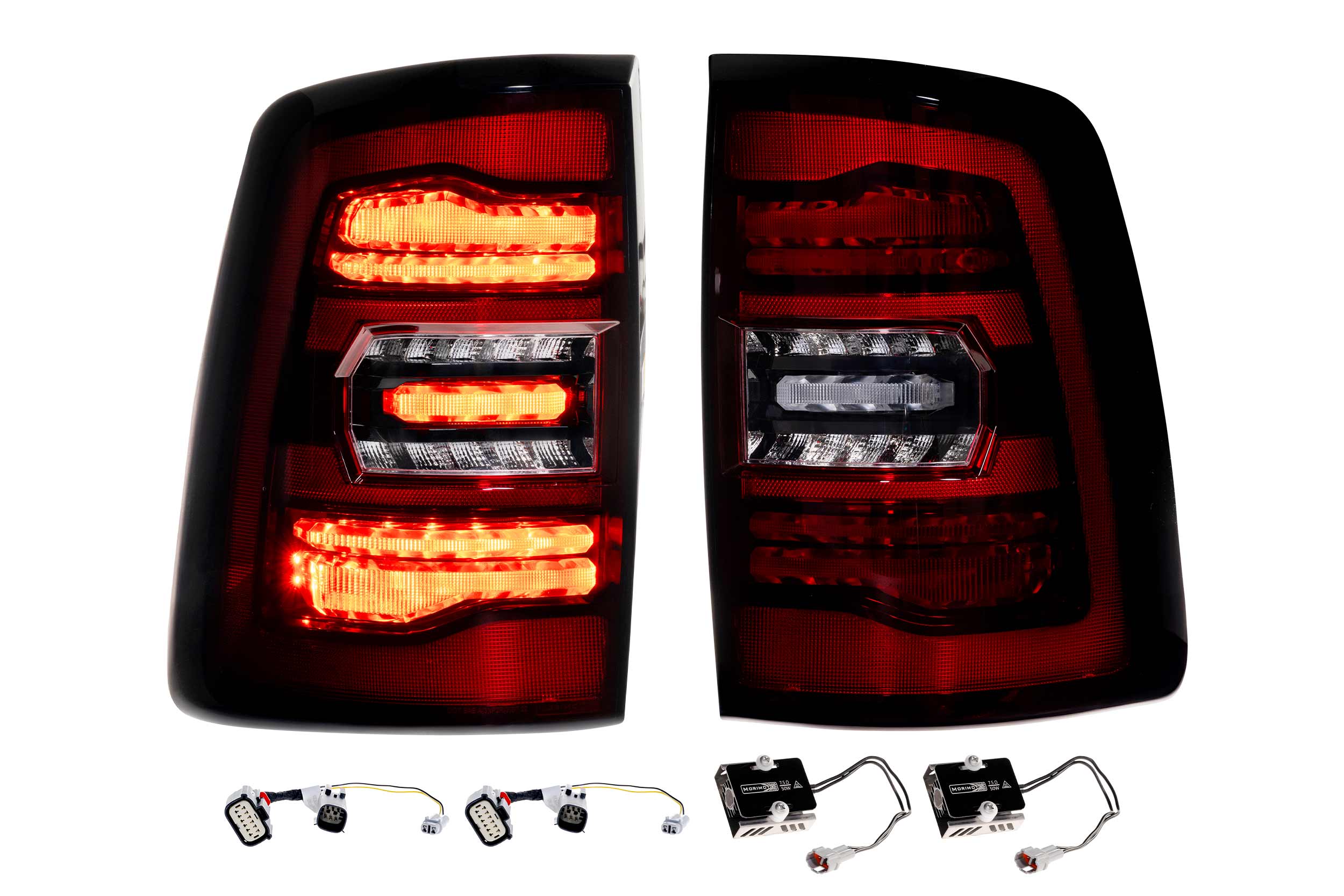 XB LED Tail Lights: Ram HD (19-24 / Red Lens / Set)