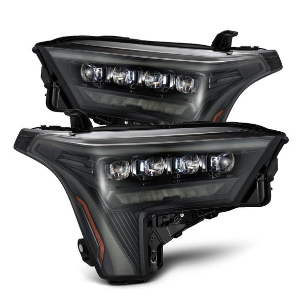 AlphaRex (NOVA-Series) (22+) Toyota Tundra Projector Headlights - Alpha-Black w/ Amber DRL