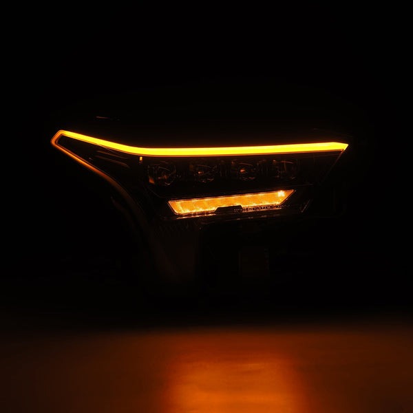 AlphaRex (NOVA-Series) (22+) Toyota Tundra Projector Headlights - Alpha-Black w/ Amber DRL