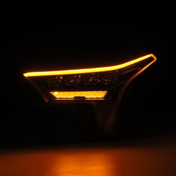 AlphaRex (NOVA-Series) (22+) Toyota Tundra Projector Headlights - Black w/ Amber DRL