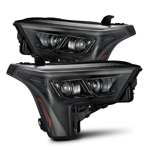 AlphaRex (LUXX-Series) (22+) Toyota Tundra Projector Headlights - Alpha-Black w/ Amber DRL