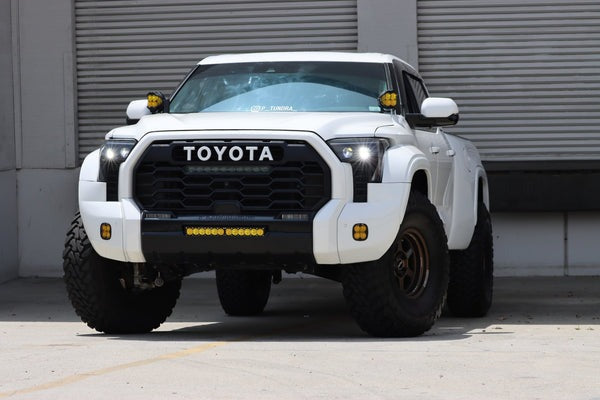 AlphaRex (LUXX-Series) (22+) Toyota Tundra Projector Headlights - Alpha-Black w/ Amber DRL