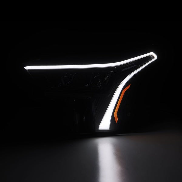 AlphaRex (LUXX-Series) (22+) Toyota Tundra Projector Headlights - Alpha-Black w/ Amber DRL