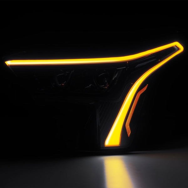 AlphaRex (LUXX-Series) (22+) Toyota Tundra Projector Headlights - Alpha-Black w/ Amber DRL
