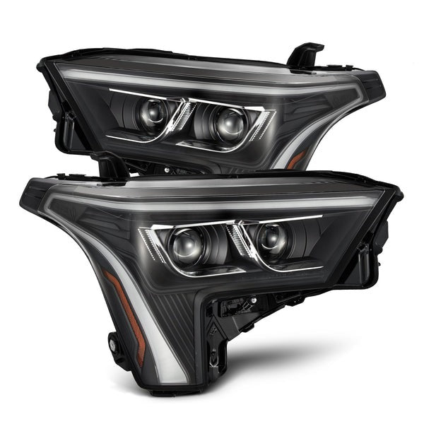 AlphaRex (LUXX-Series) (22+) Toyota Tundra Projector Headlights - Black w/ Amber DRL