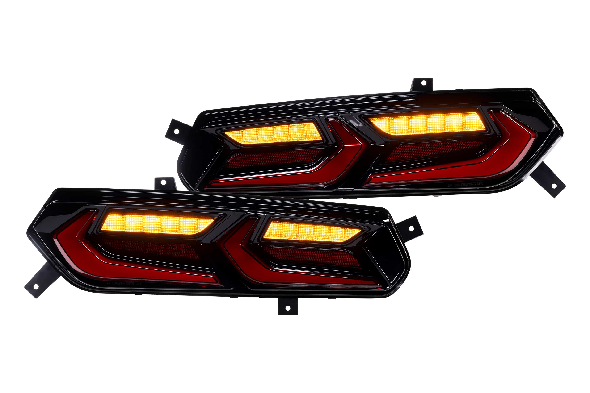 XB LED Tail Lights: Corvette C7 (14-19 / Red Lens Facelift / Set)
