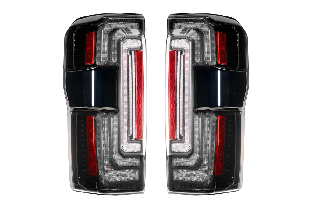 XB LED Tail Lights: 23-27 Ford Super Duty (Smoked Lens / Set)
