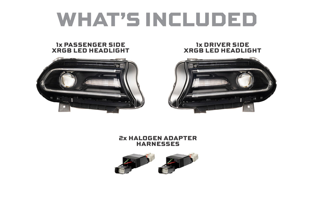 XRGB LED Headlights: 15-23 Dodge Charger (Set)