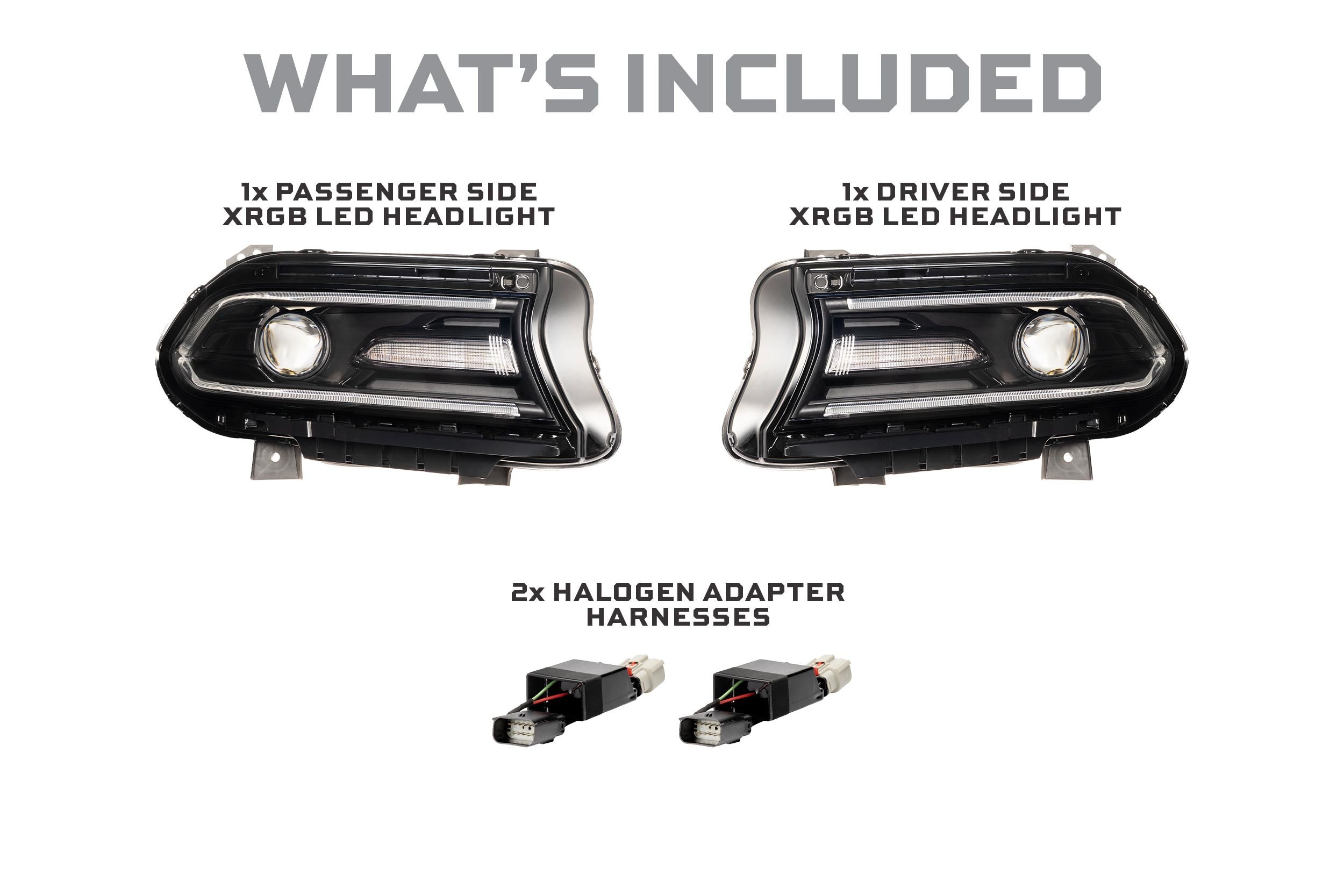 XRGB LED Headlights: 15-23 Dodge Charger (Set)