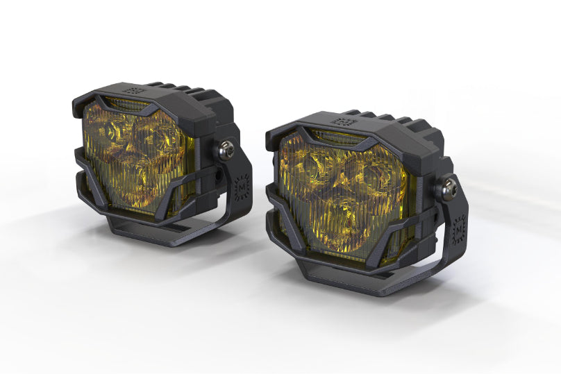 Morimoto 4Banger Ditch Light Kit: Gladiator JT (HXB Yellow Flood Beam)