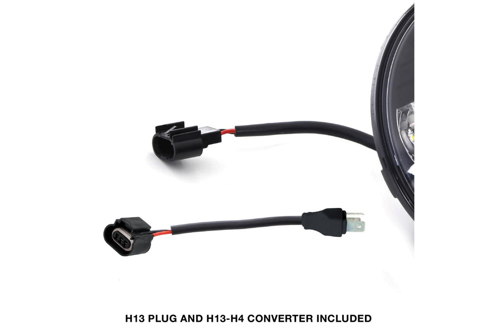 Pro Comp Jeep Headlights: 7" Round LED Hi/Lo (07-18 JK)