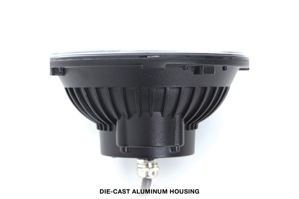 Pro Comp Jeep Headlights: 7" Round LED Hi/Lo (07-18 JK)