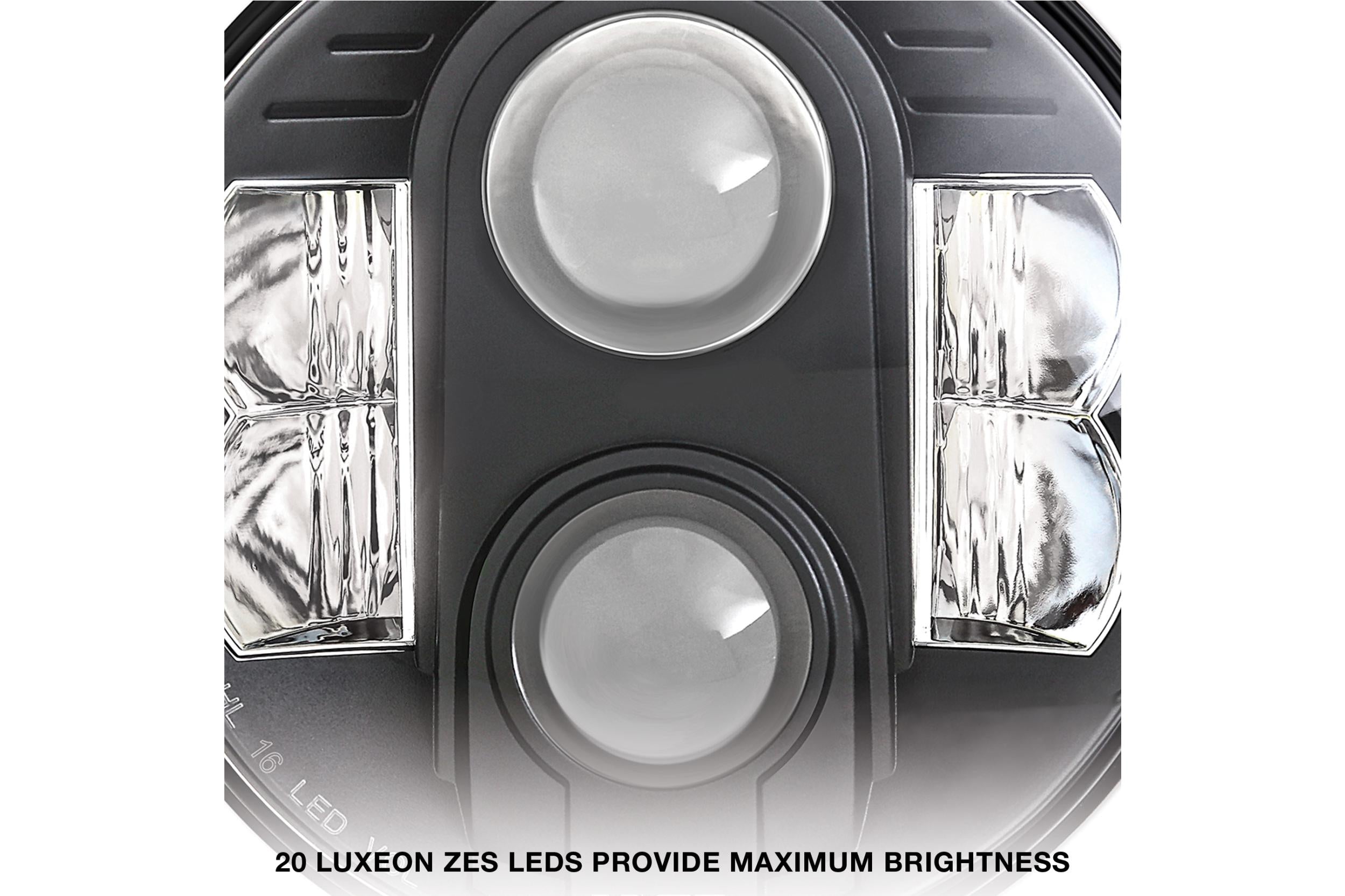 Pro Comp Jeep Headlights: 7" Round LED Hi/Lo (07-18 JK)