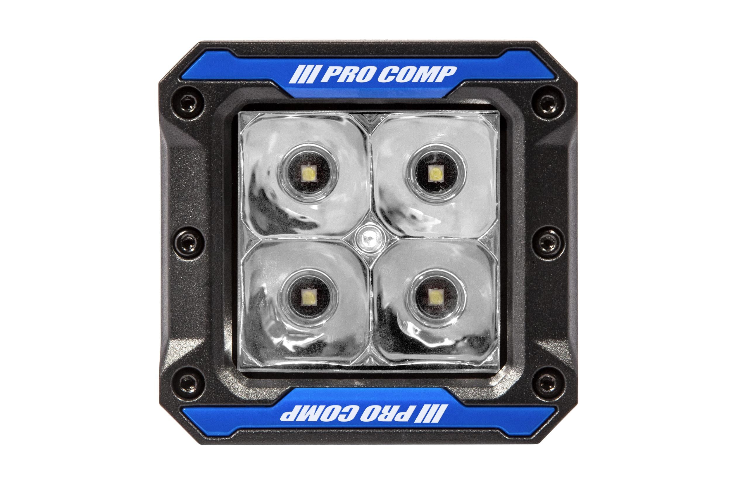 Pro Comp Gen 3 Pods: 2x2 Square / 12W / White / Spot Beam