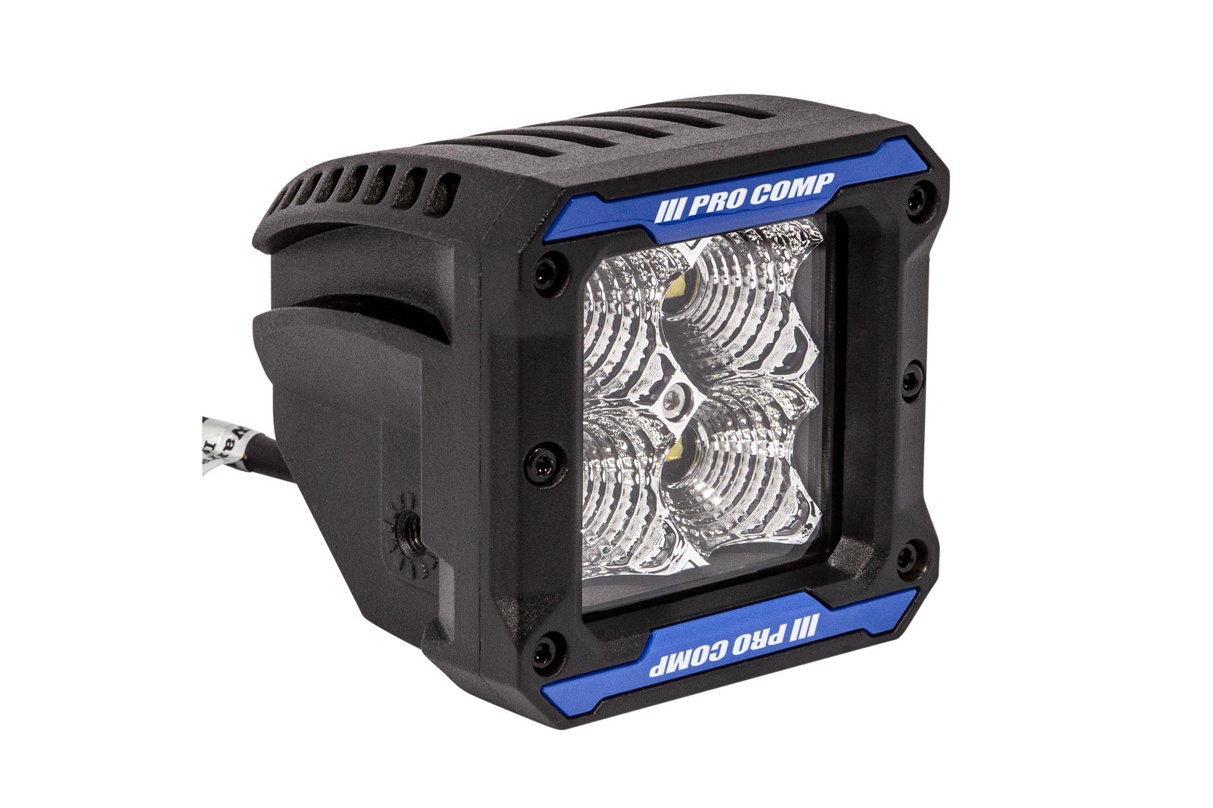 Pro Comp Gen 3 Pods: 2x2 Square / 20W / White / Flood Beam