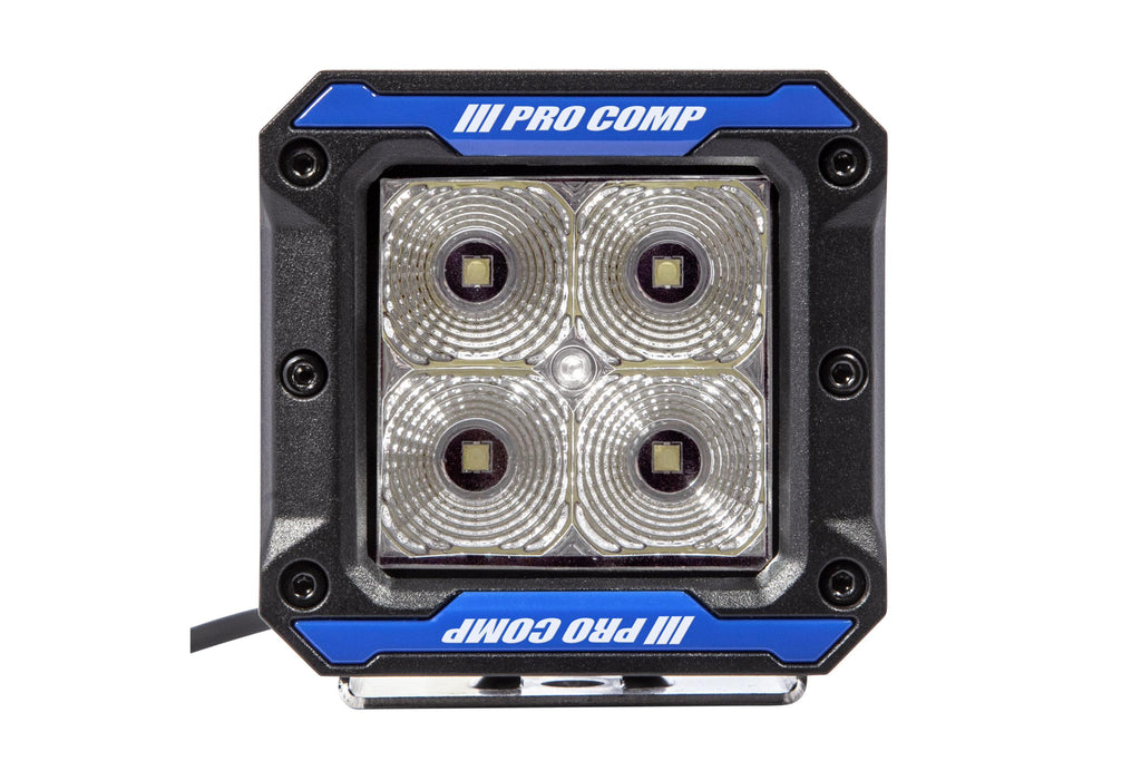 Pro Comp Gen 3 Pods: 2x2 Square / 20W / White / Flood Beam