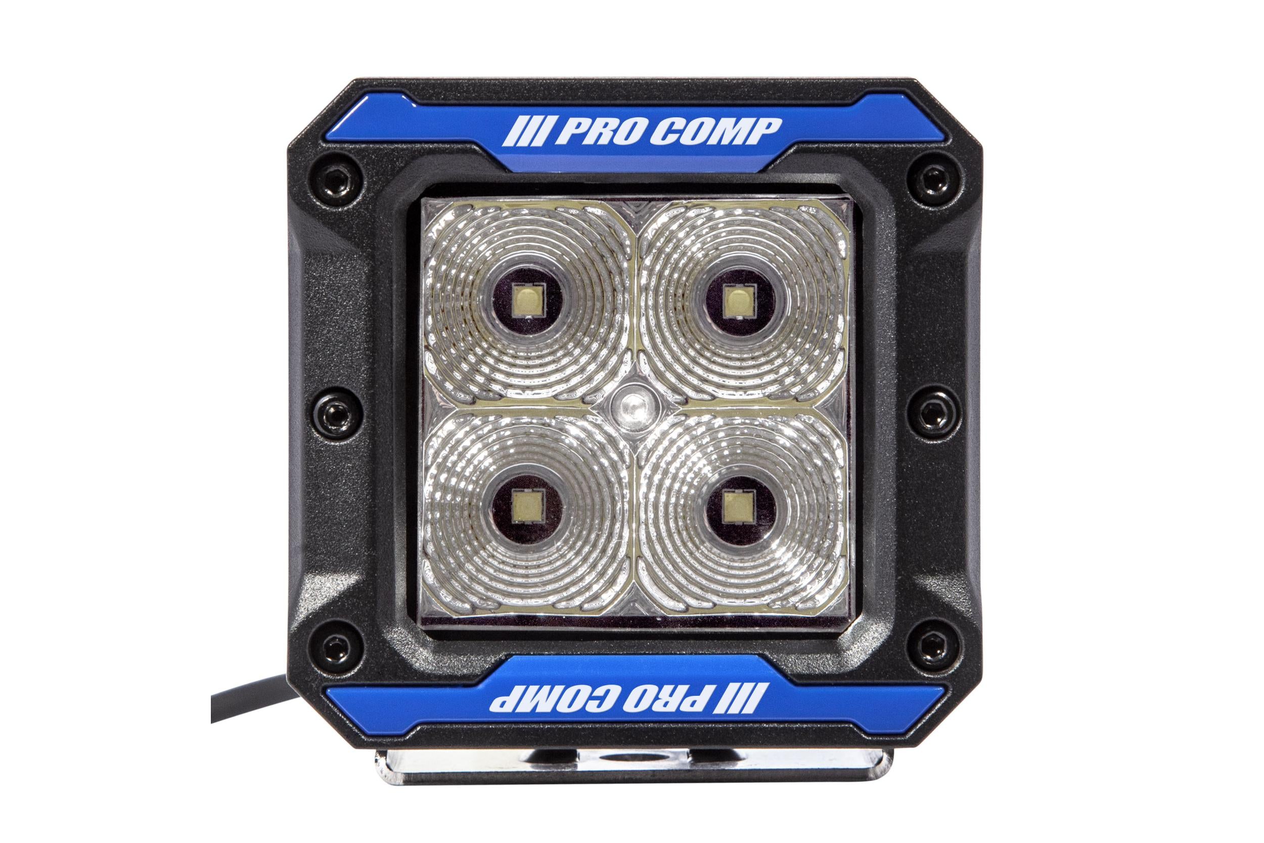 Pro Comp Gen 3 Pods: 2x2 Square / 20W / White / Flood Beam