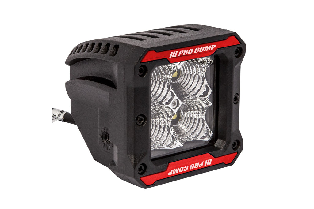 Pro Comp Gen 3 Pods: 2x2 Square / 20W / White / Flood Beam