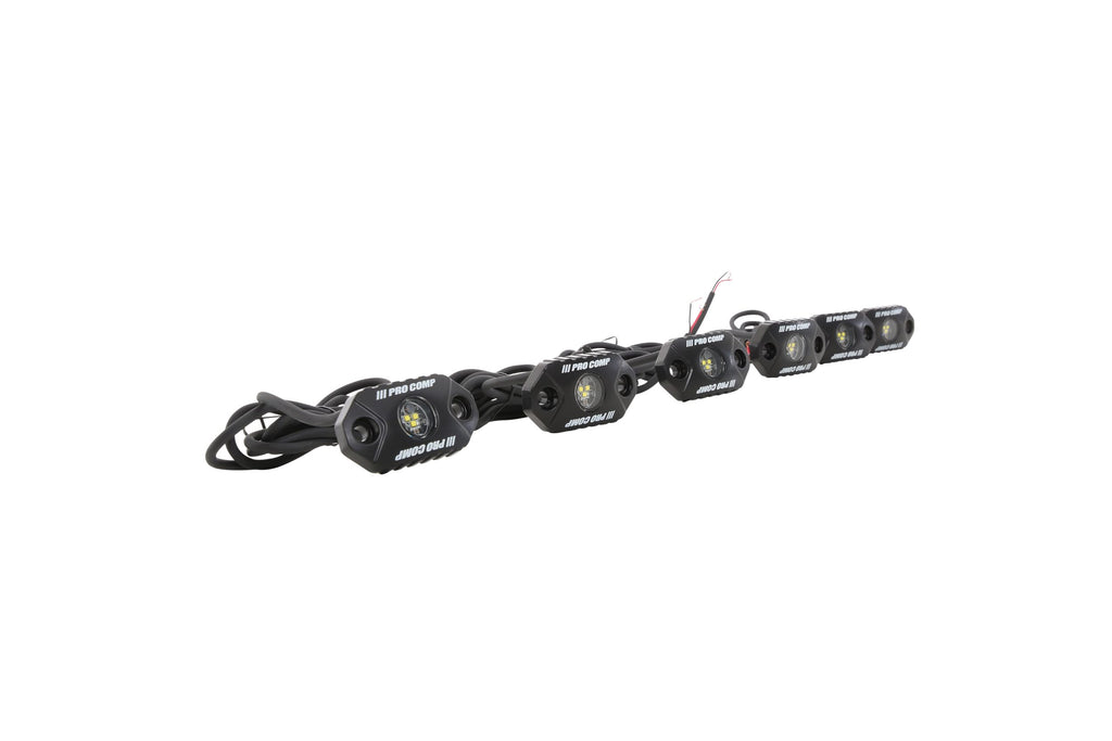 Pro Comp Universal Rock Light Kit: White (6 Pc)