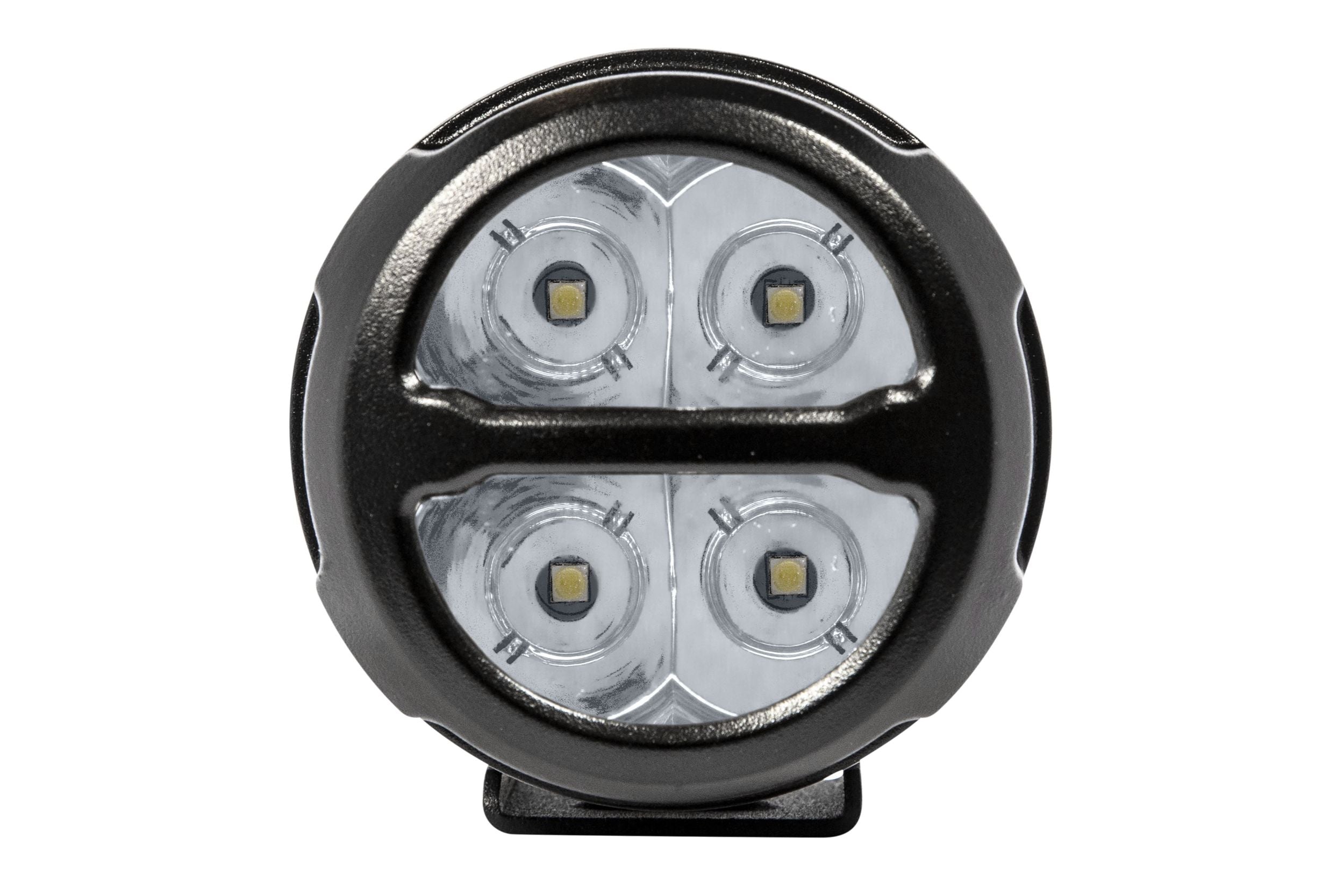 Pro Comp S4-R LED Pods: 2x2 Round / 20W / White / Spot Beam