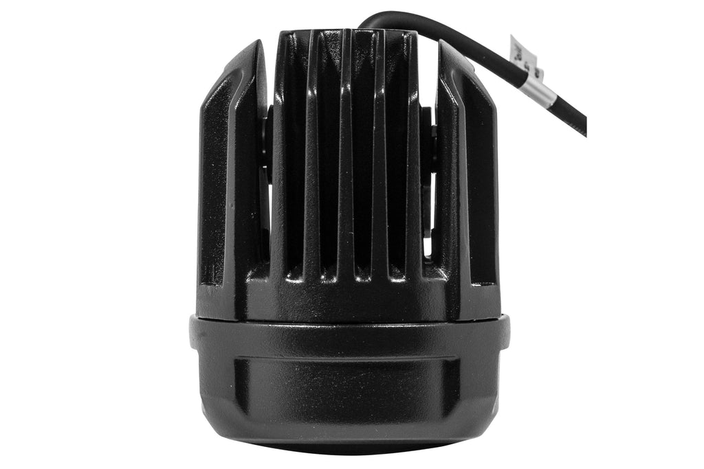 Pro Comp S4-R LED Pods: 2x2 Round / 20W / White / Spot Beam