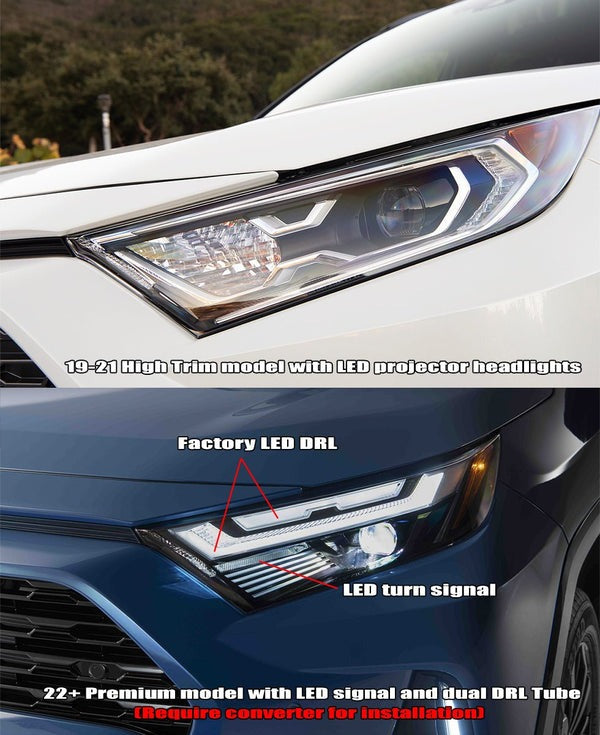 ARex Nova LED Headlights: Toyota Rav4 High Trim (19-23) - Black (Set)
