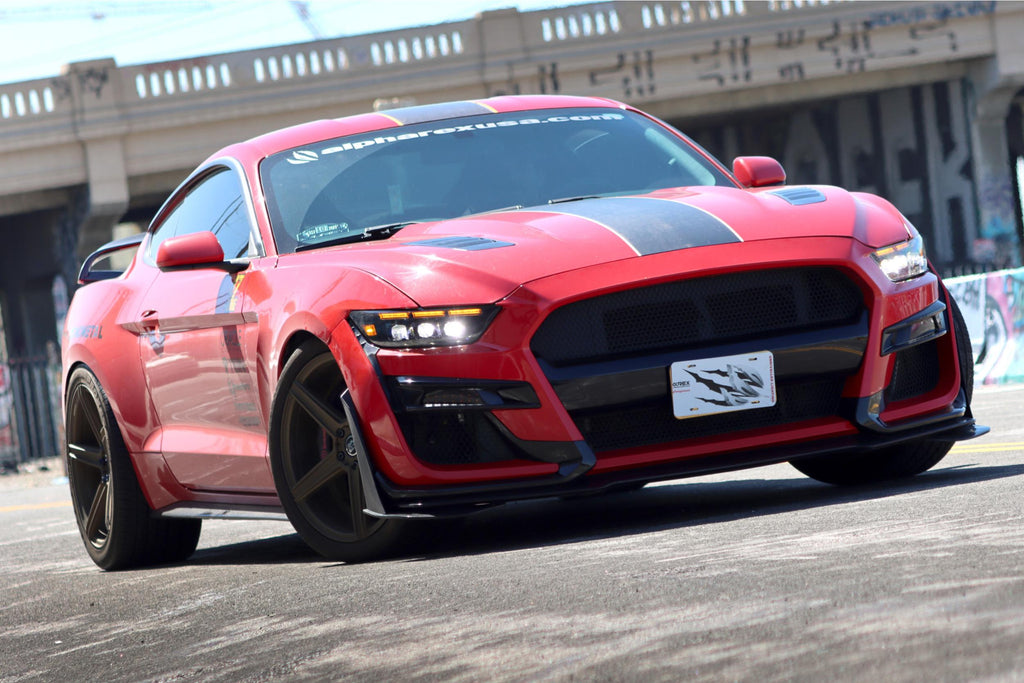 ARex Nova Mk2 LED Headlights: 15-17 Mustang / 18-20 Shelby - Black (Set)
