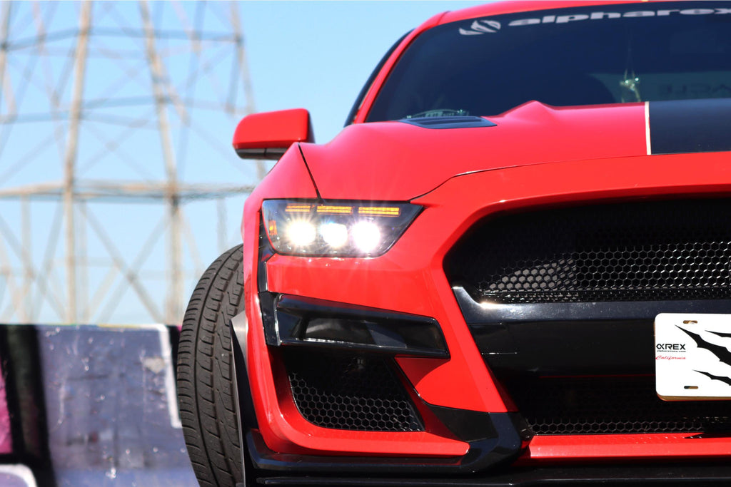 ARex Nova Mk2 LED Headlights: 15-17 Mustang / 18-20 Shelby - Black (Set)