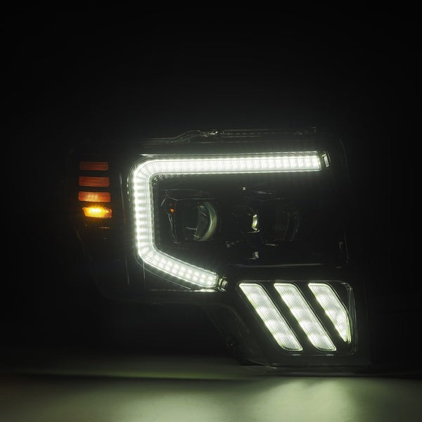 AlphaRex (PRO-Series) MKII (09-14) Ford F-150 Halogen Headlights - Alpha-Black