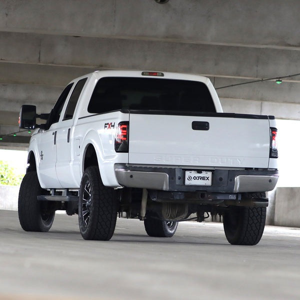 AlphaRex (LUXX-Series) 1997-2003 Ford F150 / 1999-2016 Super Duty LED Tail Lights - Black Red
