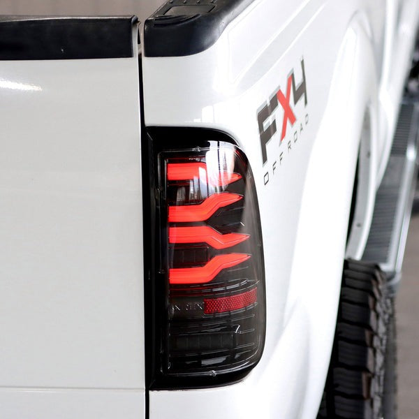 AlphaRex (LUXX-Series) 1997-2003 Ford F150 / 1999-2016 Super Duty LED Tail Lights - Black Red