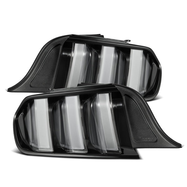 AlphaRex (NOVA-Series) 2015-2023 Ford Mustang Prismatic LED Tail Lights - Black Clear